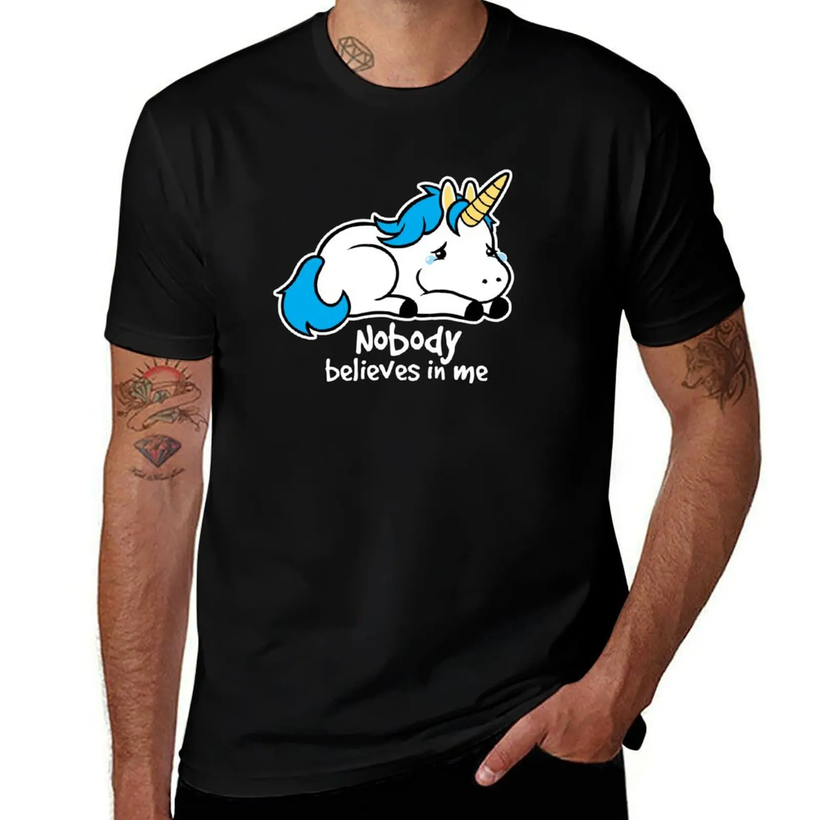 

Sad unicorn T-Shirt t shirt man casual man t shirt graphic mens graphic t shirts T-Shirt