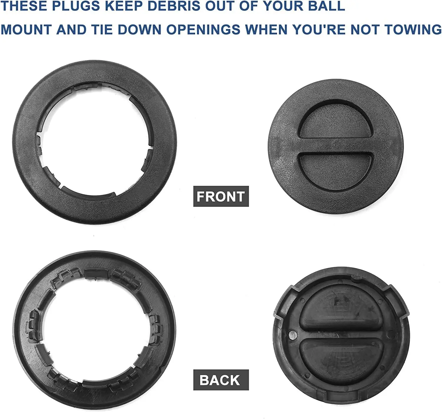68225506AA 5個入り ホイール グースネック ベッド プラグ カバー キット 2014-2019年式 ラム 2500 3500 ピックアップトラック用 ブラック