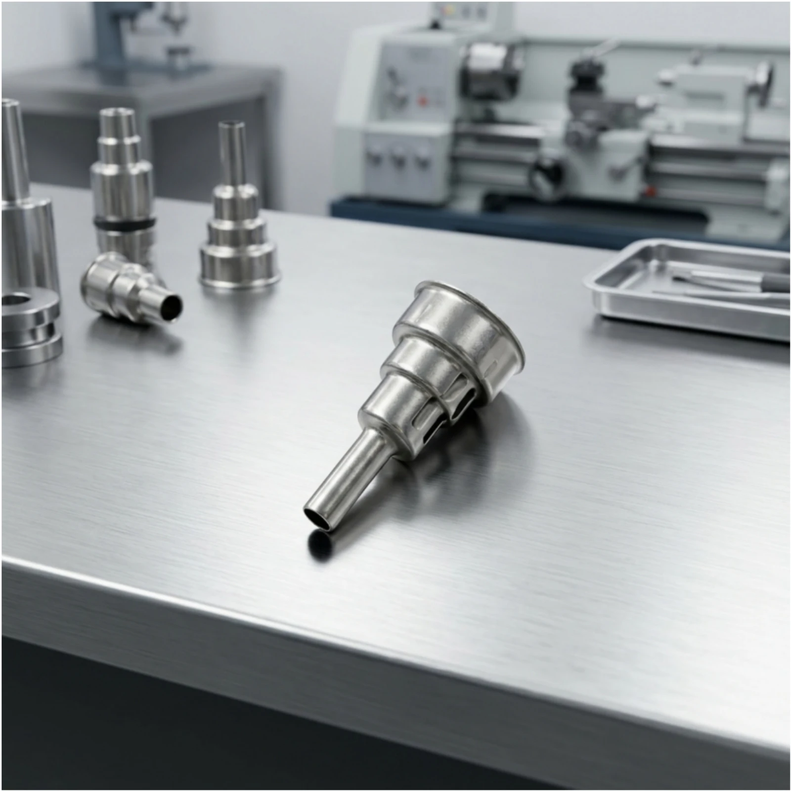 9 Mm Round Nozzle Polished Metal Hot Nozzle Heat Attachments Silver Finish Tool Part Tapered Body