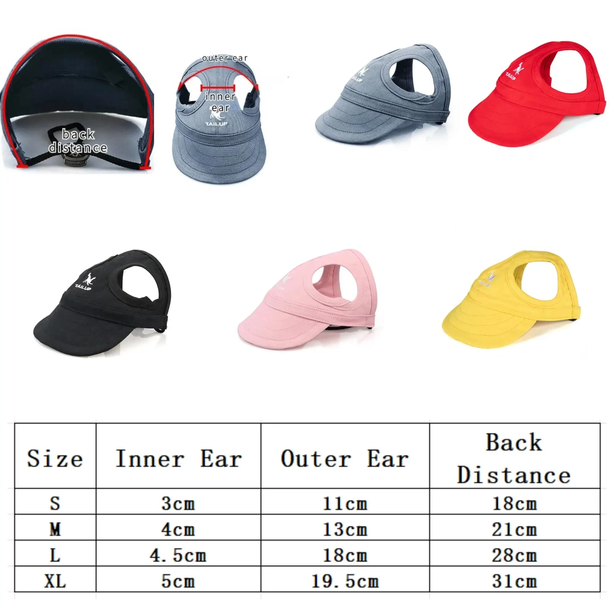 

Adjustable Pet Dog Travel Cute Baseball Hat Sun Cap Visor Hat with Ear Holes Outdoor Sport Pet Supplies