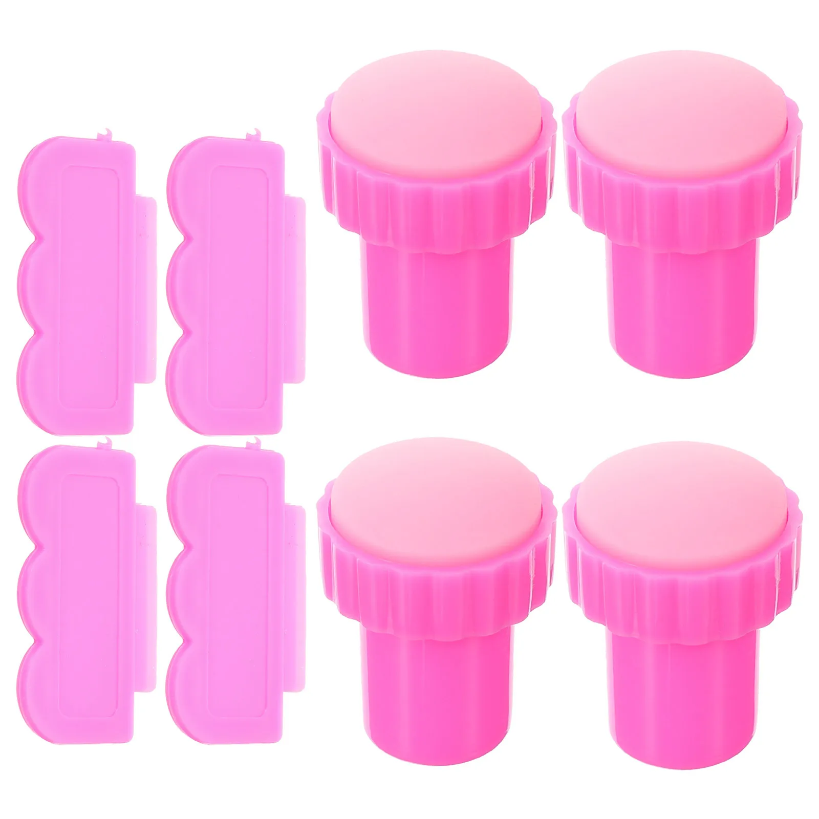 5 قطع 5 قطع أدوات مانيكير لوازم طقم ختم الأظافر لختم تصميم الختام الوردي