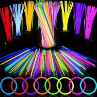 10-100pcs 20cm Glow Sticks Bright Fluorescent Party Supplies Glow Necklace Bracelet Neon Glow Party Decor Birthday Wedding JXB
