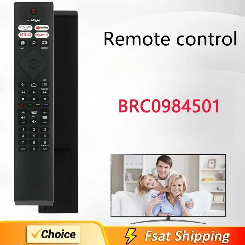 BRC0984501 For Philips Android Smart Network TV Remote Control 398GR10BEPHN0041BC 4K UHD Android TV 43/50/55PUS7906/12