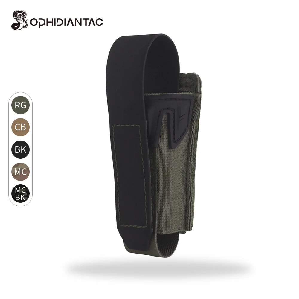 OPHIDIANTAC K Agilite Pochette pour chargeur de pistolet simple de type pince, compatible 9mm/45 ACP, à extraction rapide, accessoire de chasse MOLLE