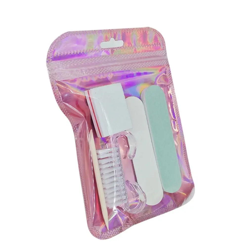 

New Five Piece Set Nail Care Tools Rubbing Strips Polishing Strips Nail Kit Wooden Sticks Mini Tofu Blocks Nail Tool Kit