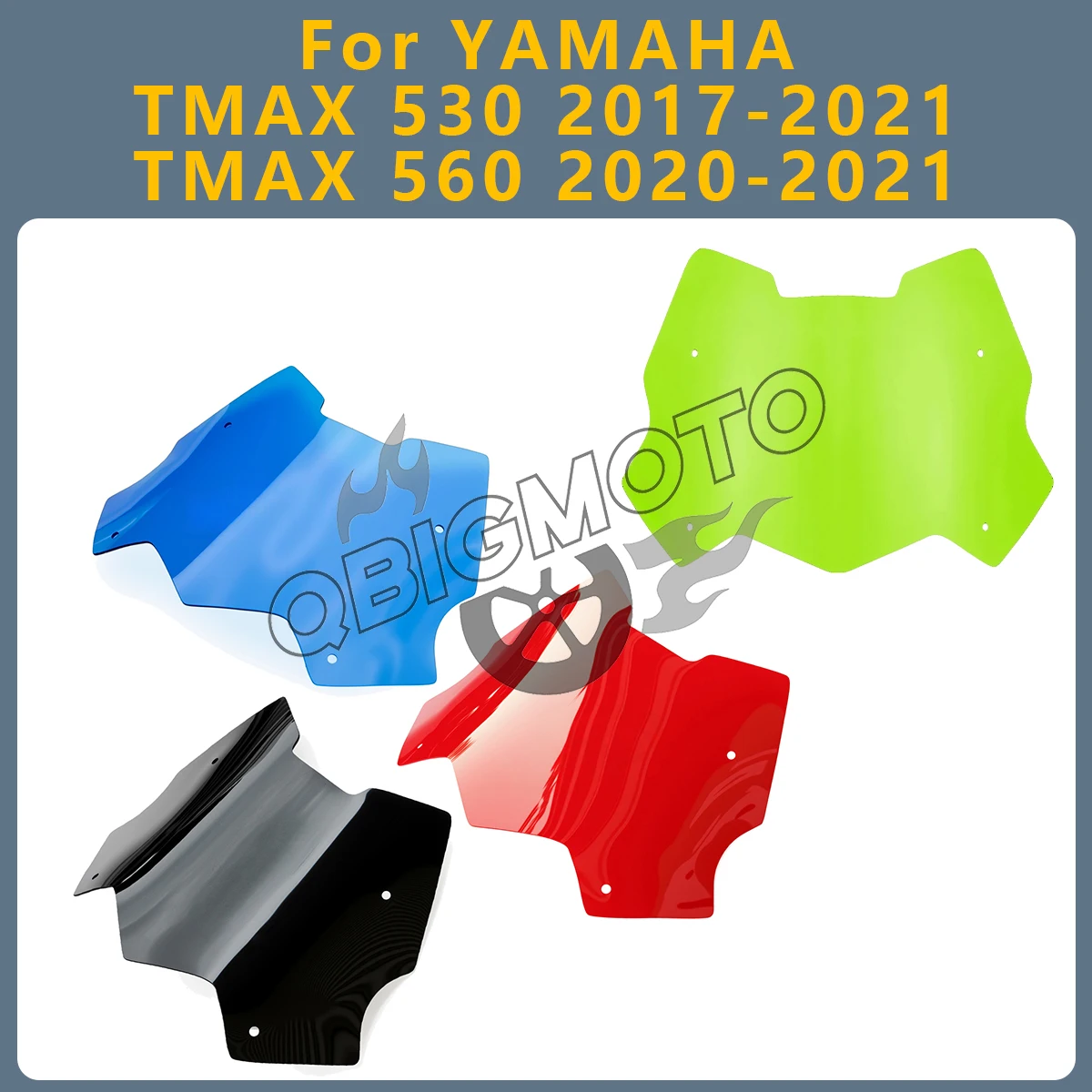 

Motorcycle Screen Deflector Windshield WindScreen For YAMAHA TMAX 530 T-MAX530 2017-2021 TMAX 560 2020-2021 T-MAX Fairing Cover