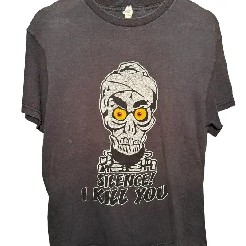 Vintage Jeff Dunham Men Äôs Size M Ss T Shirt Black Silence I Keel You Achmed