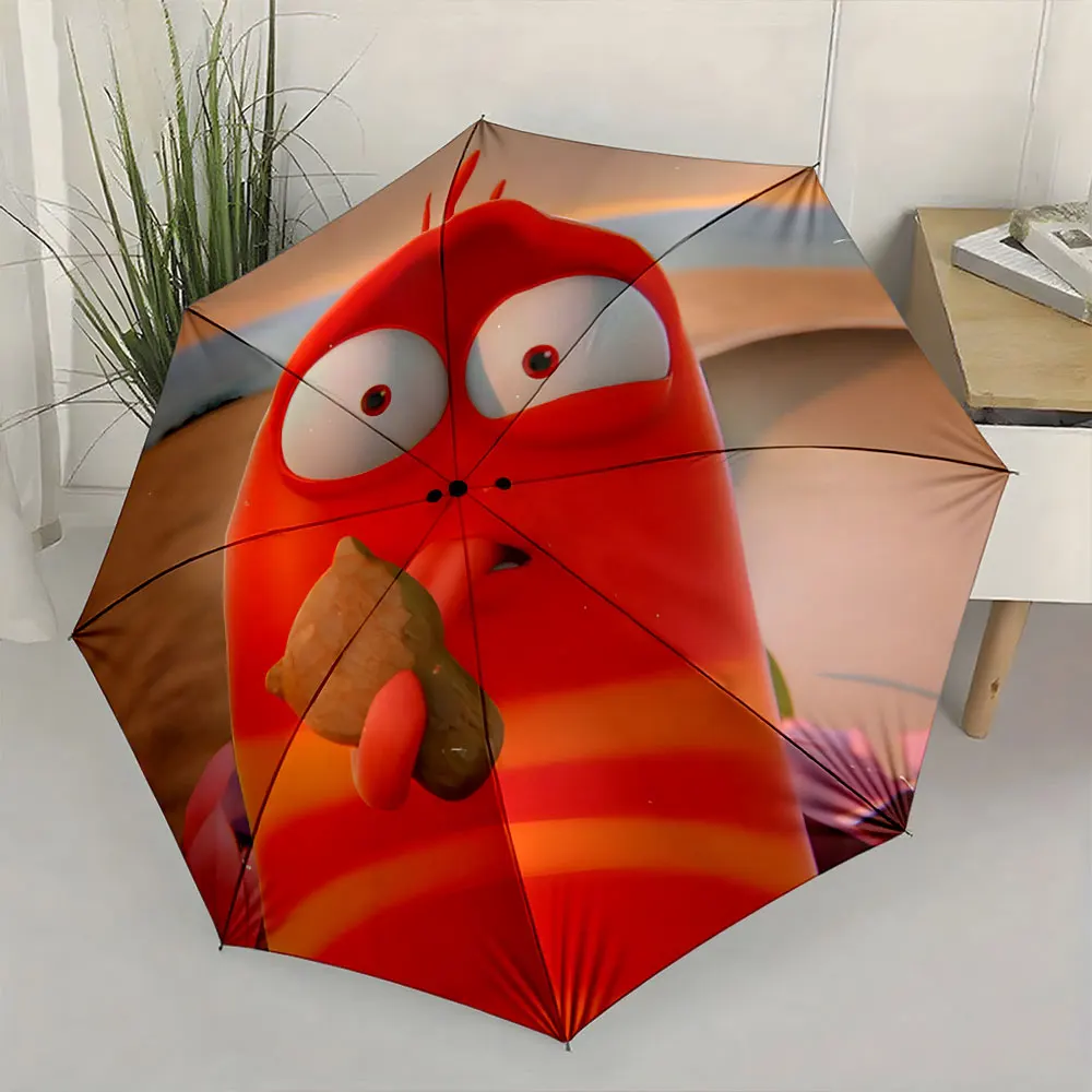 1PC Umbrella Design Featuring a Surprise Cartoon Character Print 8 Iron Ribs Folding Umbrella Auto-Open Fashion Sunshade