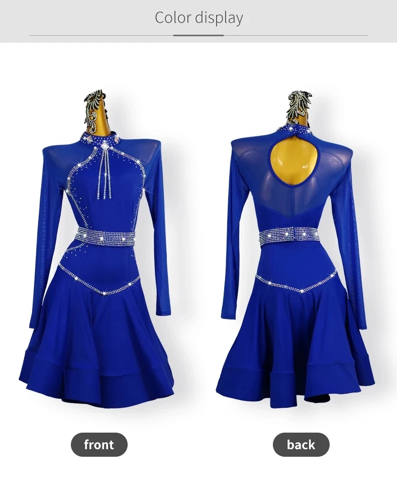 Lateinamerikanisches Tanzkleid für Damen, Wettbewerbskleid 2026, Sexy Outfit, Kabarett, Sport, Party, Ballsaal, Elegante Mädchen, Abschlussball, Karnevalskostüm – Detail 5