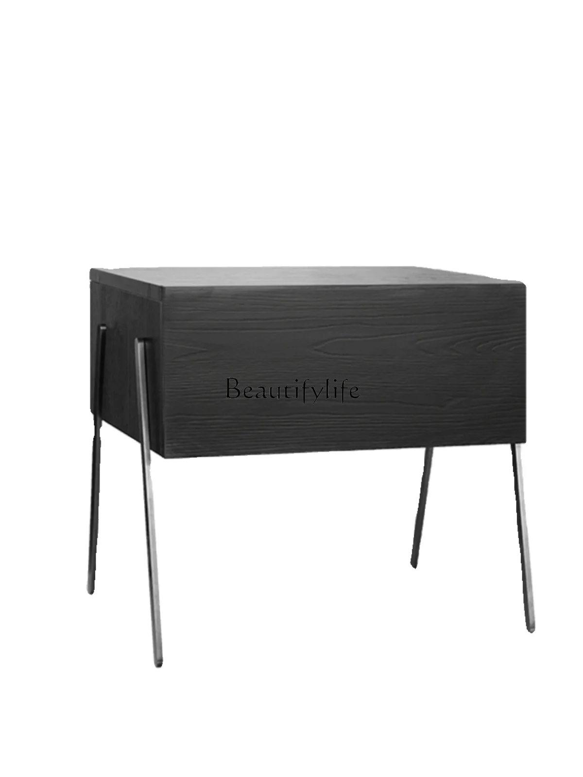 

Designer Model Italian Minimalist Black Oak Bedside Table Modern Minimalist Walnut Bedside Cabinet