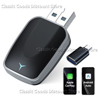 2025 NEW 2 In 1 Wireless Carplay AI Box Android Auto Plug And Play Applicable To Convert Original Car Wired Carplay To Wireless