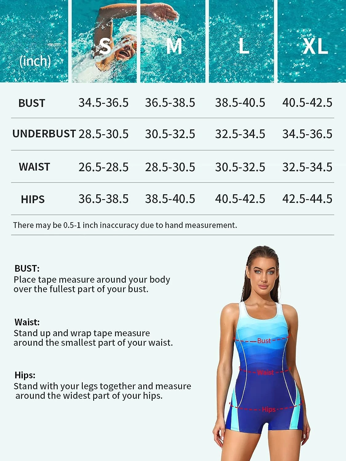 Attraco Women One-Piece Sports Swimsuits Gradient Color Boyleg Stretchy Swimwear Athletic Professional Training Bathing Suit