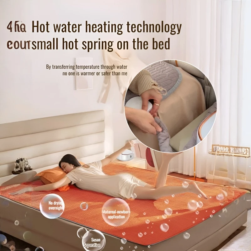 Water-heating Electric Blanket Separate Water-circulation Mattress Heater Overheat Protection Timed Shutdown Electric Blanket