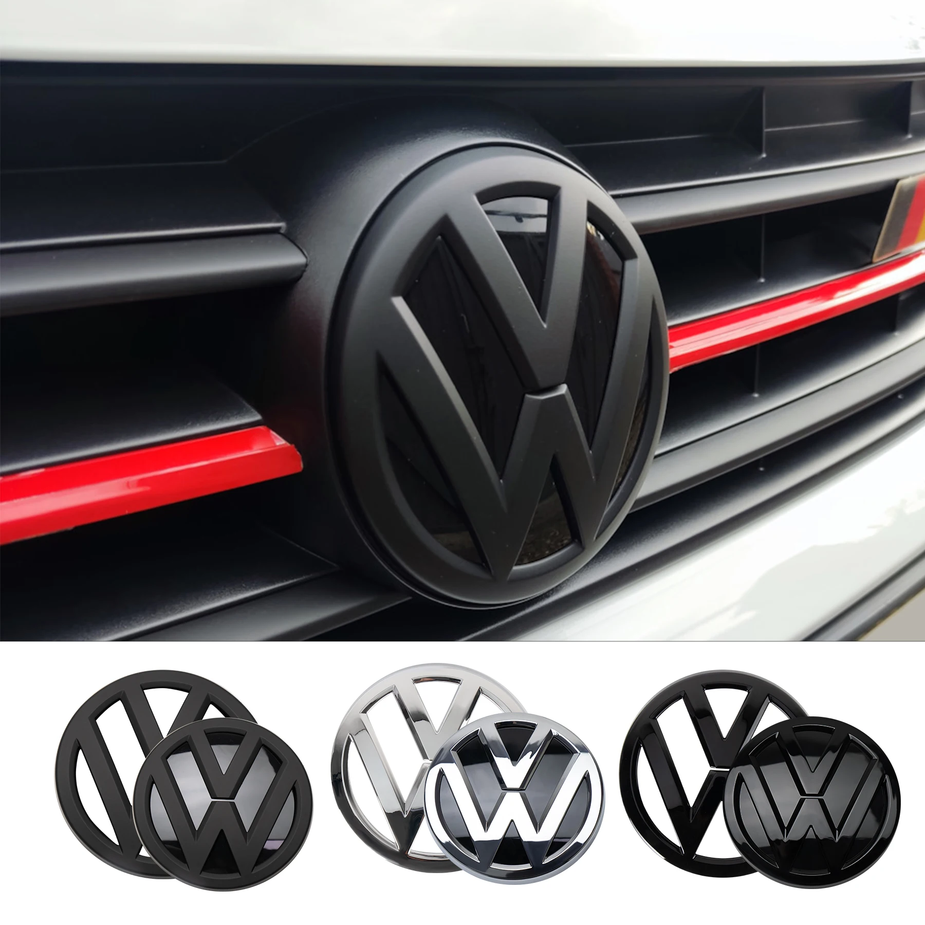 Car Hood Front Grille Badge Decoration Rear Trunk Emblem Cover Auto Accessories For Volkswagen VW Golf 7 MK7 2014 2015 2016 2017