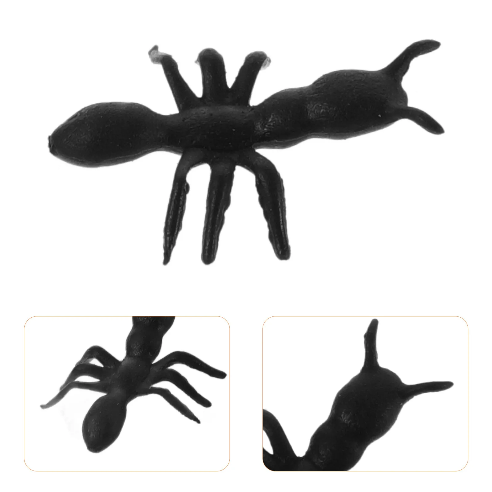 

50Pcs Lifelike Simulation Ants Sturdy Plastic Insects Eye-Catching Horror Decor for Party Carnival Use Black Plastic Insects