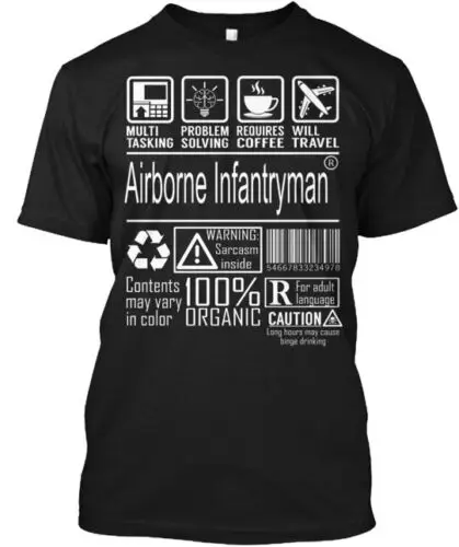 Airborne Infantryman Multitasking T-Shirt Made in the USA Size S to 5XL