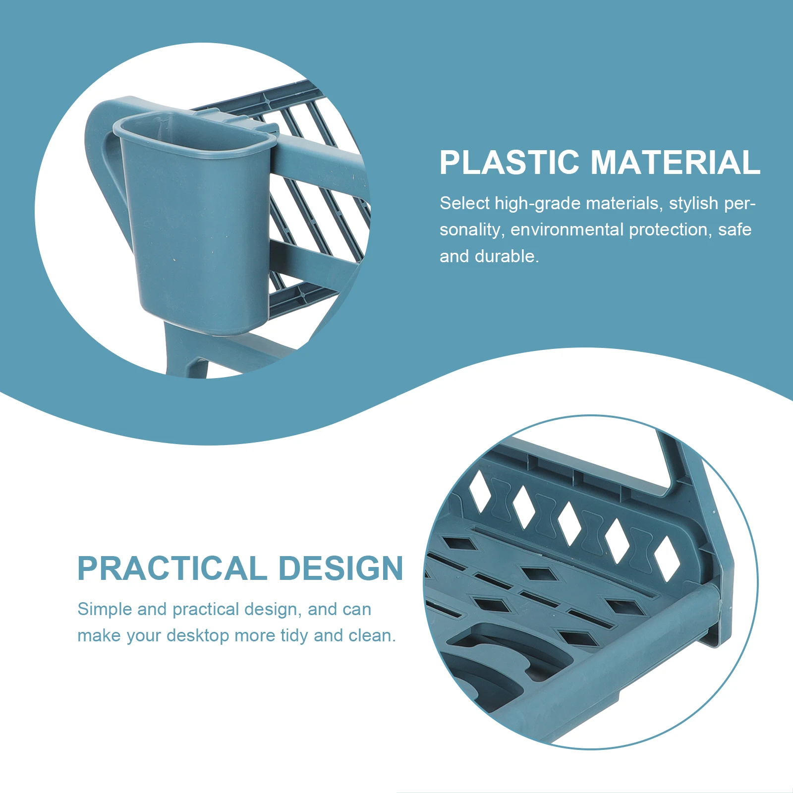 

Multifunctional Dish Drying Rack Large Capacity Storage Kitchen Sink Practical Accessory Sturdy Rustproof Portable