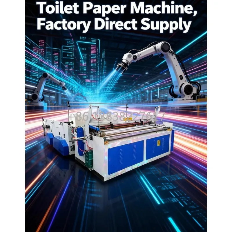 Toilet Paper Production Line, Embossing&Printing Integrated, Automatic Multi-Process Completed Simultaneously