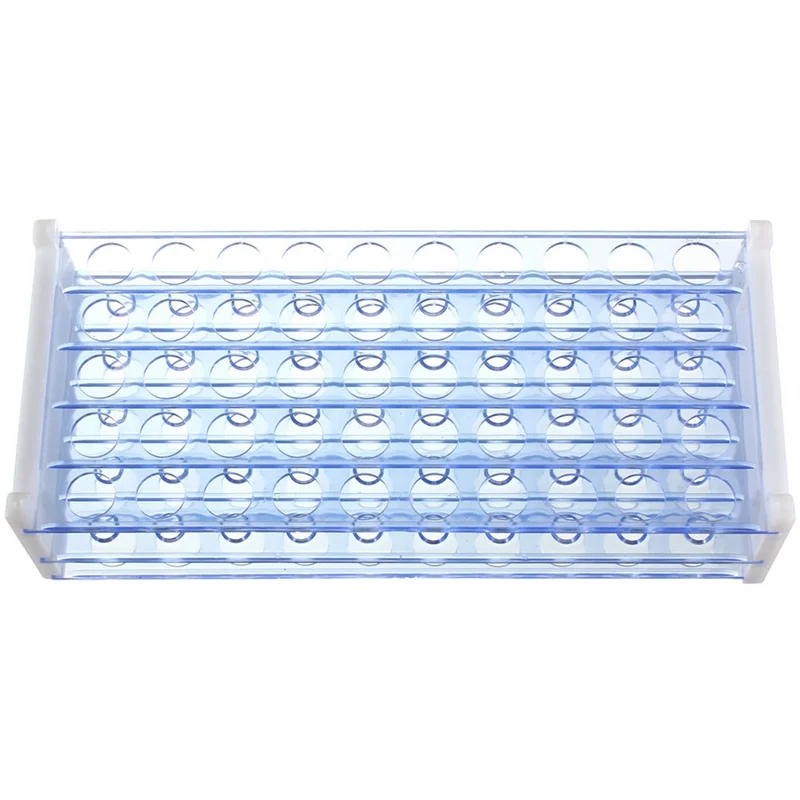 EDT-3X หลอดทดลองพลาสติก Stand Bracket Rack สําหรับหลอดทดสอบ 12-13 มม. 50 ตําแหน่งรู