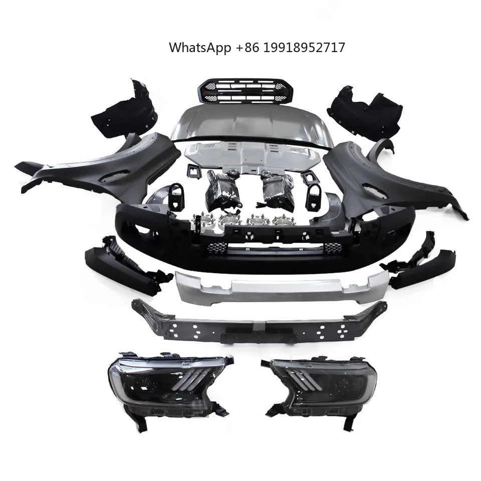 High Quality Pick up 4X4 Front Bumper Body Kits for Ranger 2012-2021 T6 T7 T8 Upgrade to F150 Raptor Body Kit JJ945