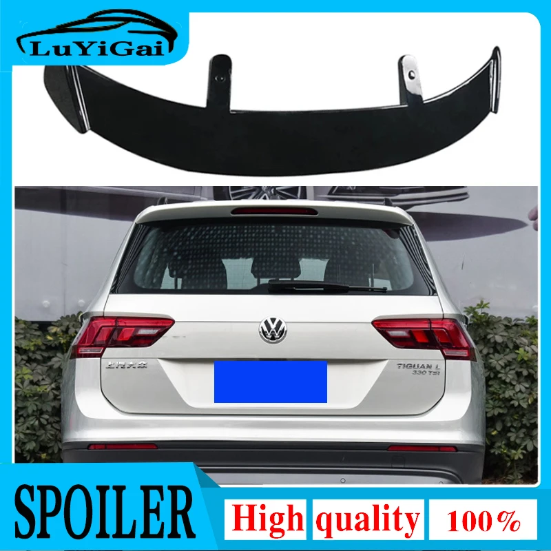 

Use For 2010-2017 VW Tiguan Spoiler ABS Plastic Carbon Fiber Look Hatchback SUV Roof Rear Wing Body Kit Accessories