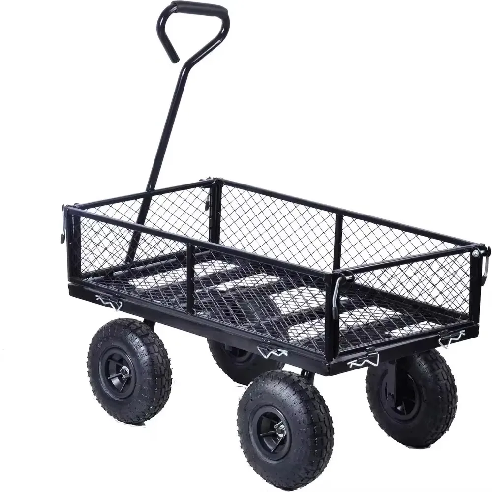 Garden Dump Cart - Large Capacity, Removable, Sturdy, Green, Outdoor Use