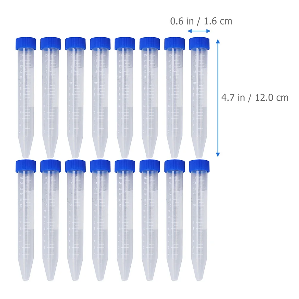 

30pcs Urine Sediment Tube 15Ml Graduated Conical Tubes Screw Caps Leak Proof Soft Lid For Lab Blood Analysis Sample