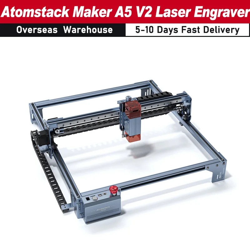 Atomstack Maker A5 V2 Laser Engraver High Speed Engraving Cutting Machine Fixed-Focus Ultra-thin 6W Laser with Protective Cover