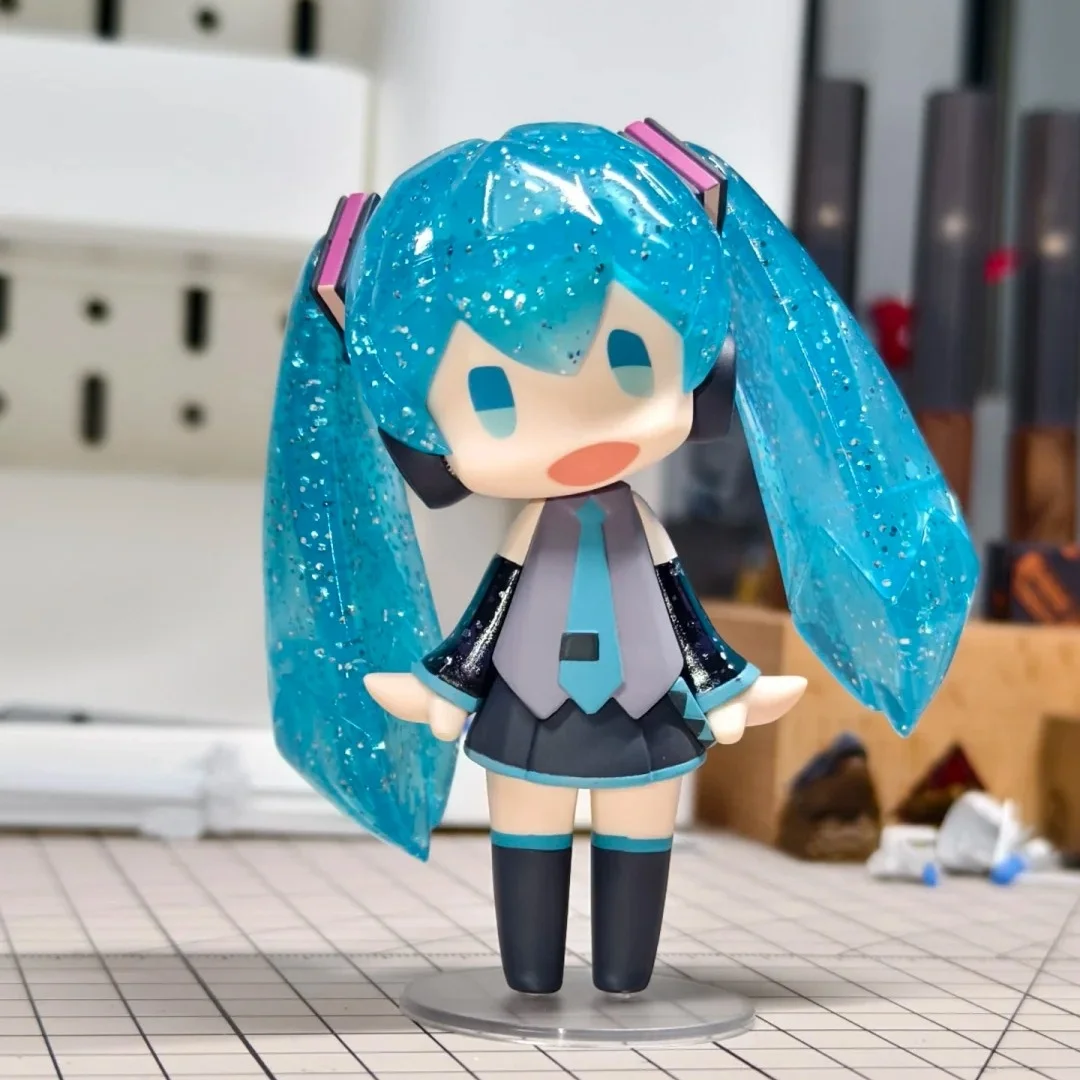 Genuine Hatsune Miku Hello Good Smile Action Figure Gsc Spot Aurora Colorful/Transparent Pearlescent Ver Anime Manual Model Gift