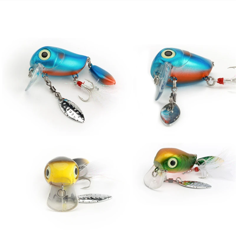 New Mini Crankbait Fishing Lure Trout Minnow Jigging Crank Floating Artificial Hard Baits Freshwater Fishing Tackle Swimbait