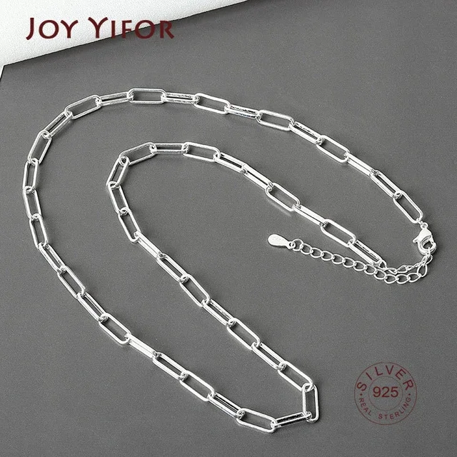 Collier Hip Hop couleur argent pour femme, clavicule géométrique simple, bijoux faits à la main, cadeaux JOParty, nouvelle mode