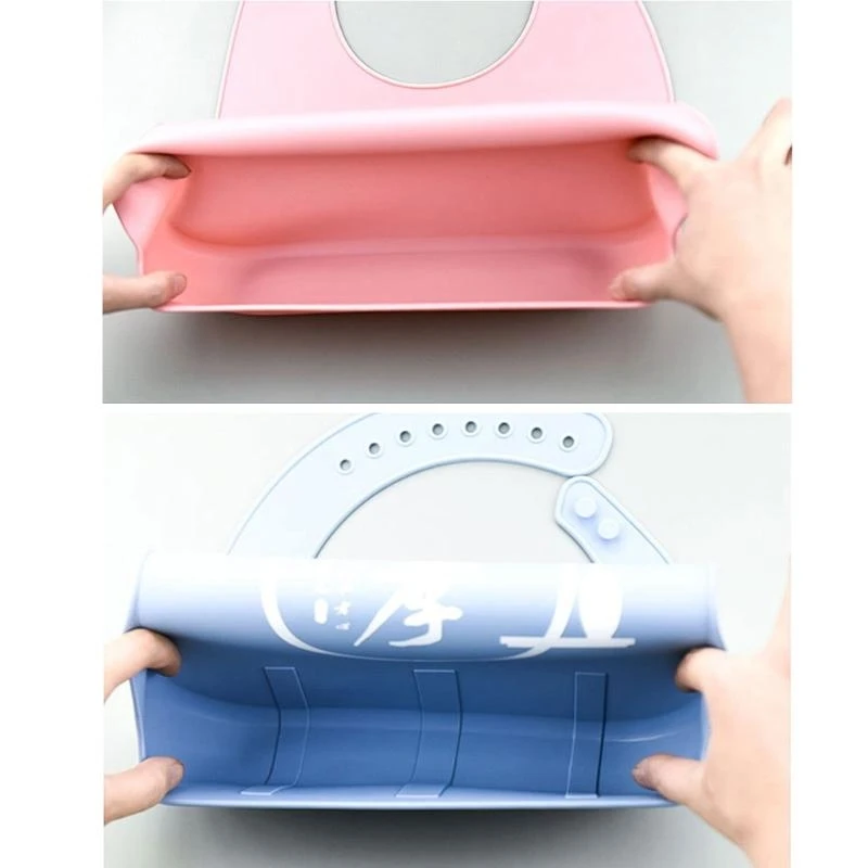 J15U مريلة سيليكون مقاومة للماء للكبار واقي من القماش لوقت تناول الطعام وقابل للفصل للجنسين #2