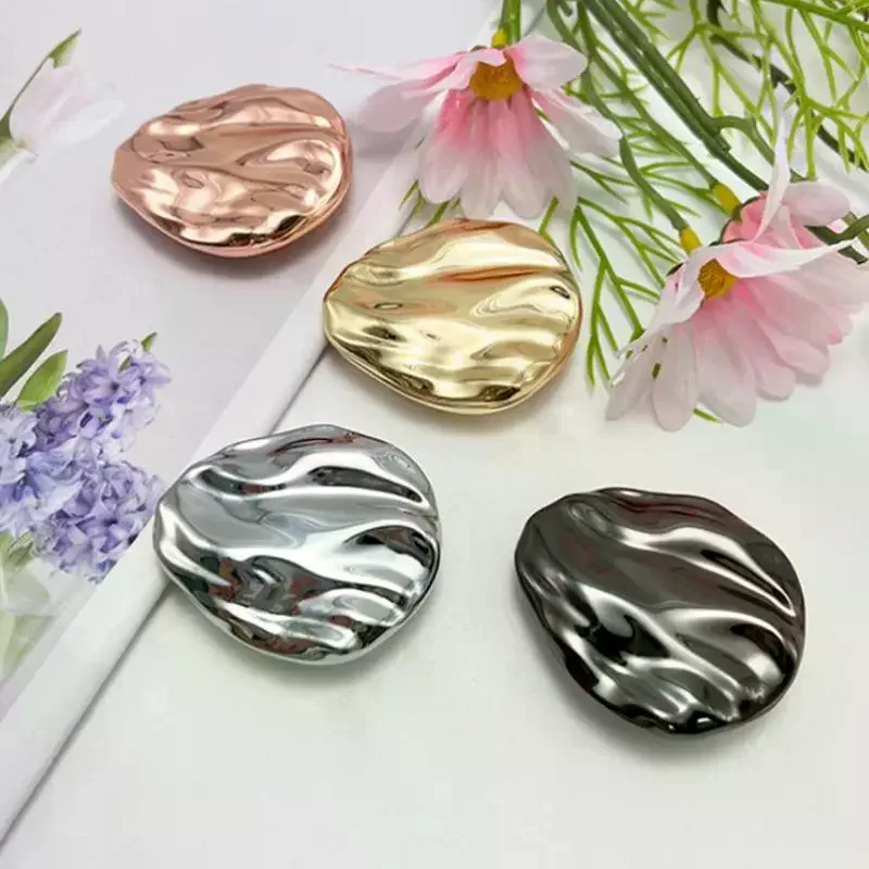 1Pcs Empty Replaceable Travel Balm Box Zinc Alloy Solid Perfume Container Rotary Open Close Rotatable Refillable Bottles