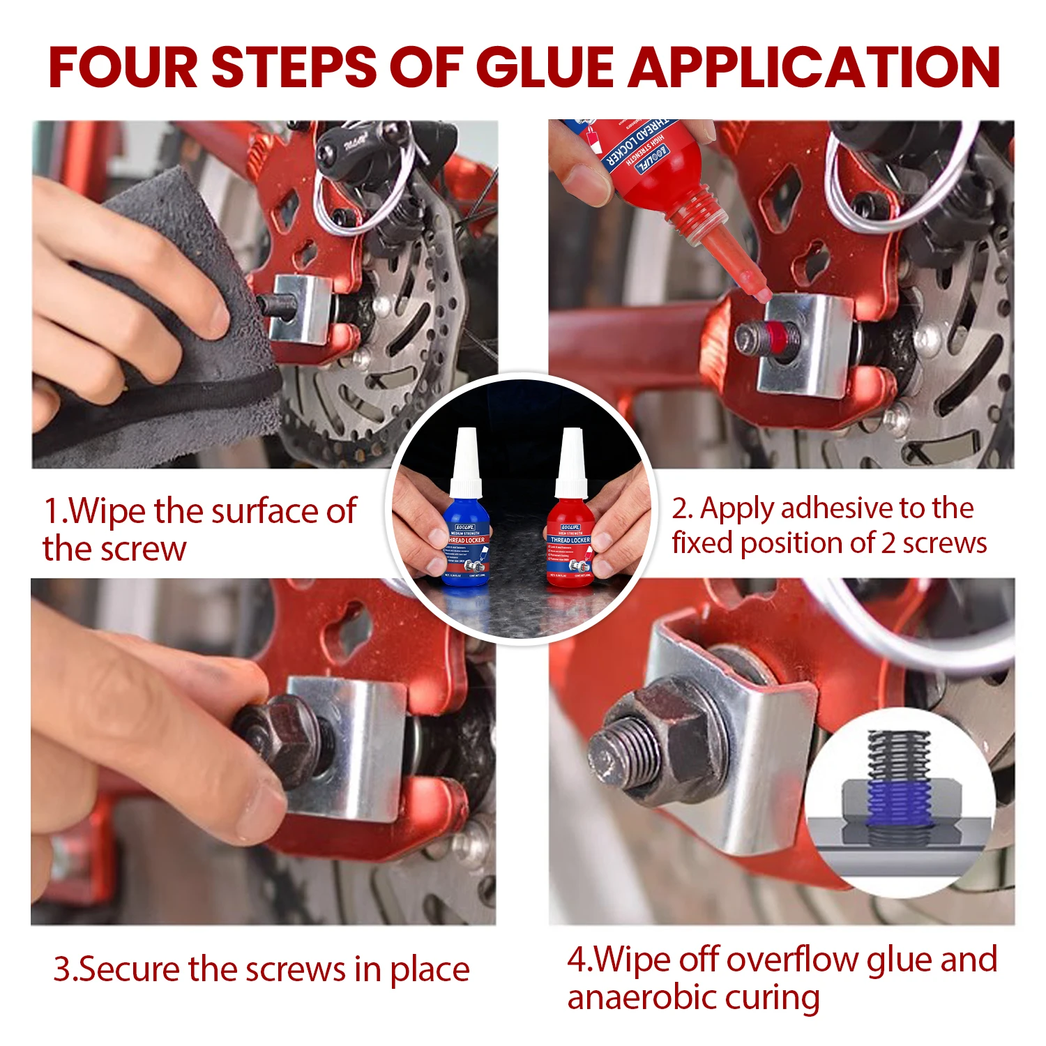 LOOLIFL chargement mixte, type d'infiltration à flux rouge. Bondage bleu fort, résistance à l'huile, résistance aux basses et aux hautes températures, déte