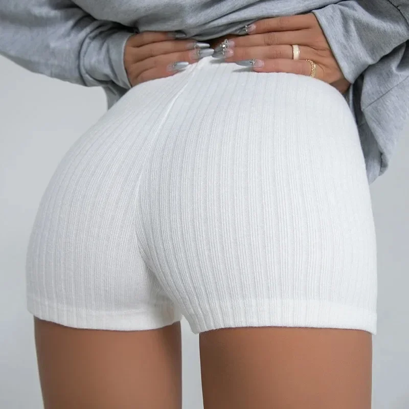 kecolife Women High Waist Yoga A-line Shorts Thin Knit Sports Shorts For Women Casual Running Slim Bodycon Trousers 2025 Summer