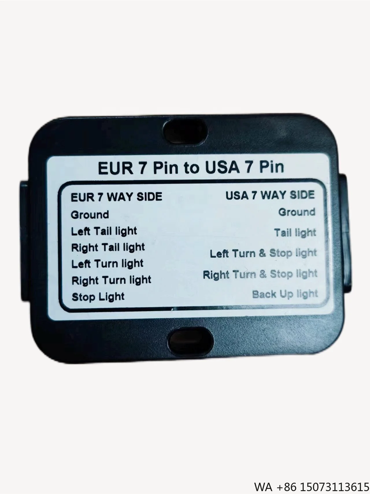 

EU 7-Pin to US 7-Way Trailer Connector Light Cable Converter
