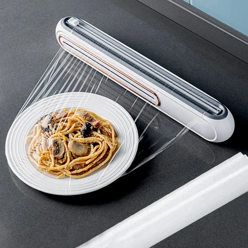 Cling Film Cutter, Magnetic Wall-Mounted Cling Film Cutting Box, Kitchen Supplies