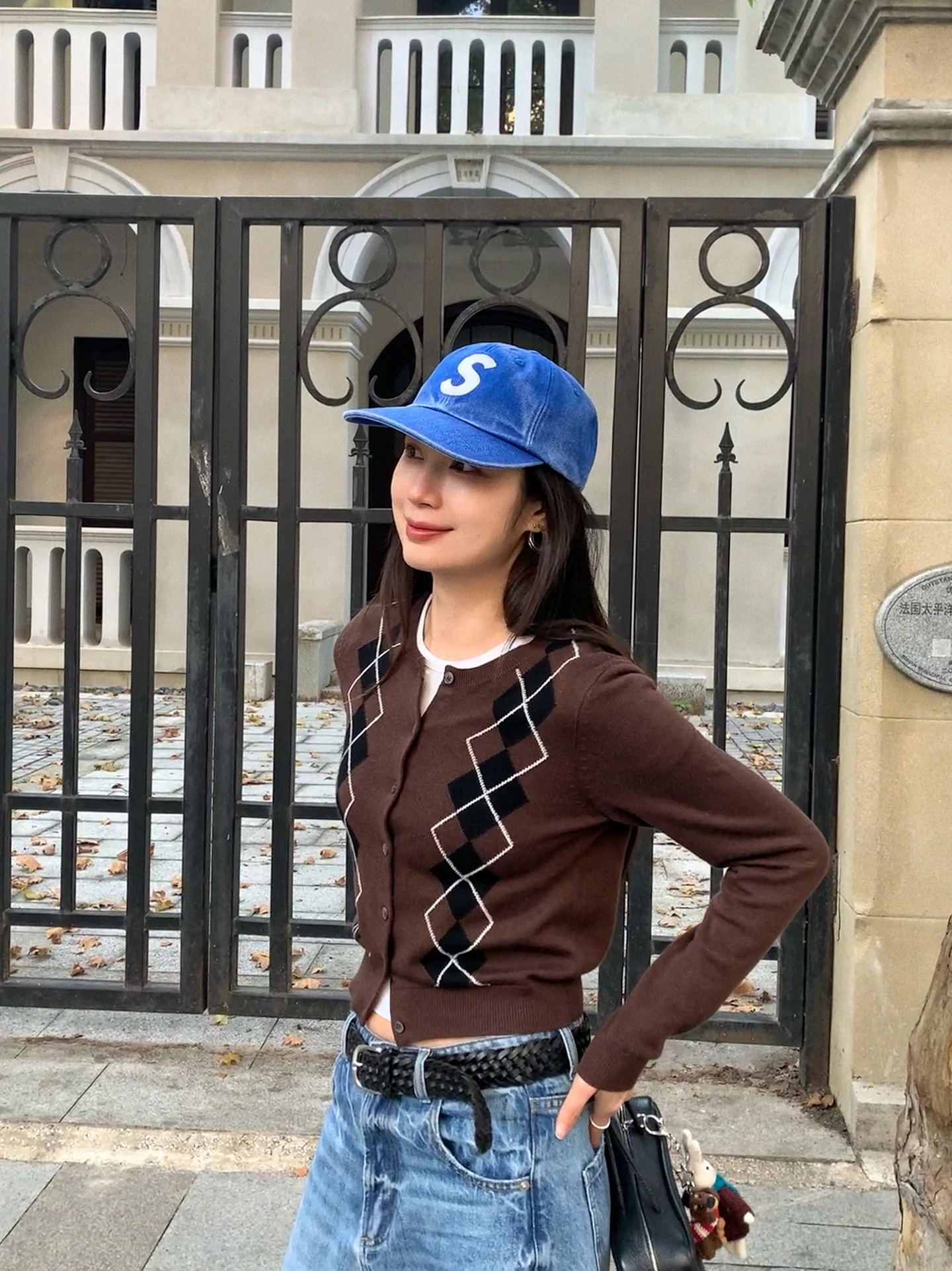 

Женский вязаный кардиган с ромбовидным узором, повседневный, свободного кроя, из смесовой шерсти, с длинными рукавами, винтажный, в клетку, свитер-пальто