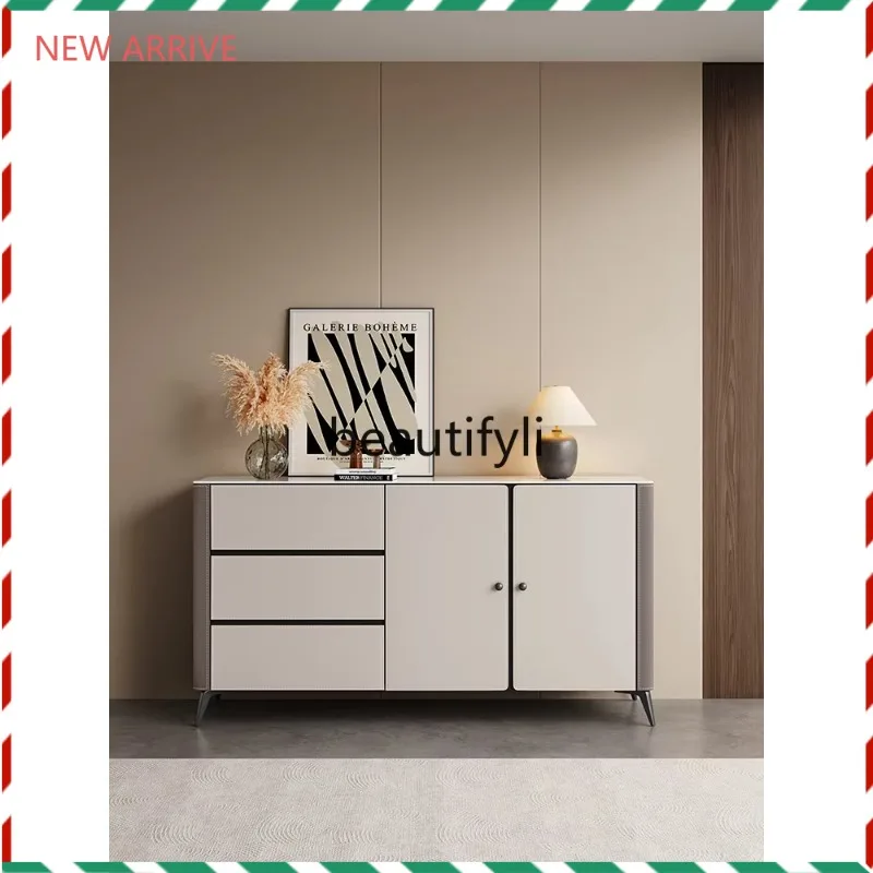 

D2520 French Style Rock Slab Side Cabinet Luxury Master Bedroom Entryway Cabinet Living Room Wall-Mounted Storage Bedside Cabine