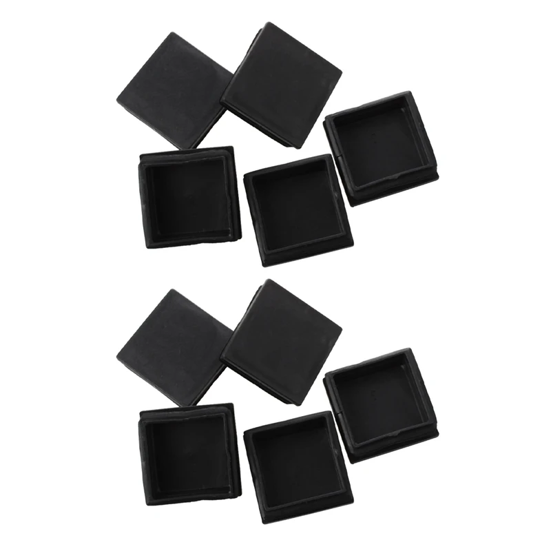 

10 Pcs Plastic Square Blanking End Caps Tubing Tube Inserts 50Mm X 50Mm