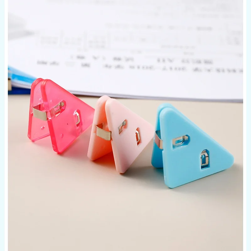 3/5pcs multifunctional creative triangle clip suitable for fixed corners of bills books office desks and organizing tools
