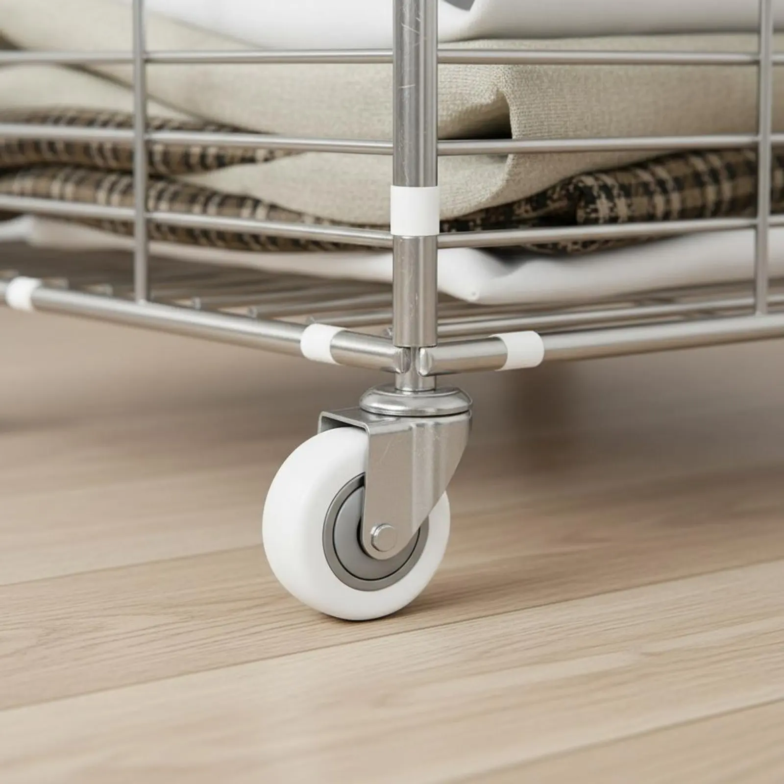 

Stainless Steel Laundry Basket Easy to Clean Metal Clothes Hamper Floor Standing Clothes Bin Space Saving Steel Laundry Basket