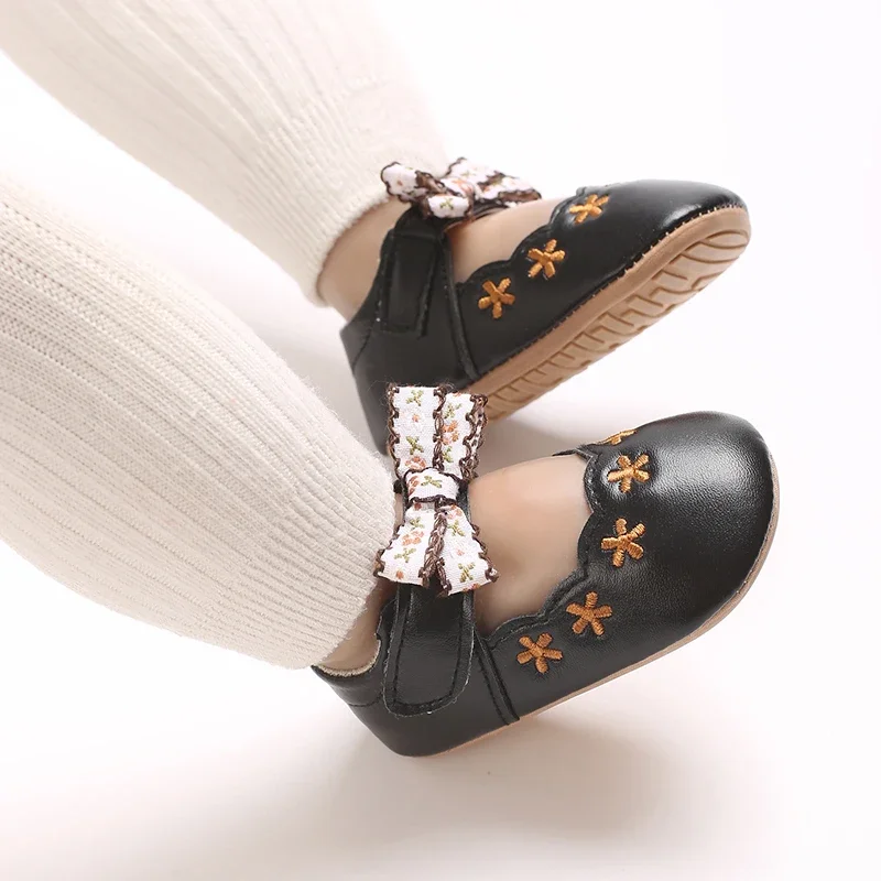 Baby Mädchen Prinzessin Schuhe süße und atmungsaktive Schleife für kleine Kinder Anti-Rutsch-Blume lässige Sportschuhe Baby Schuhe mit weichen Sohlen – Detail 22