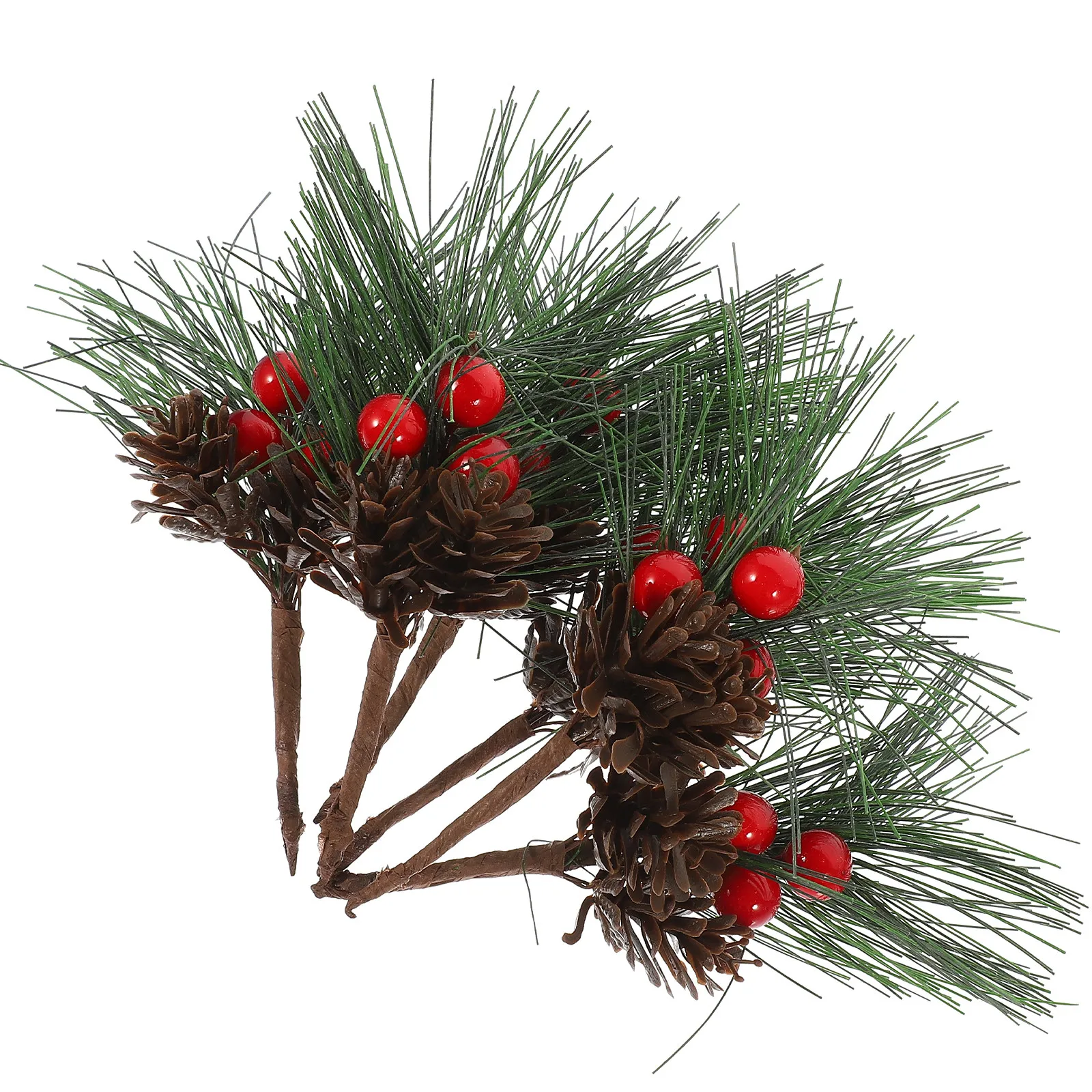 

10Pcs Artificial Berry Stems Christmas Vase Filler Bright Colorful Christmas Tree Decor DIY Holiday Floral Arrangement Filler