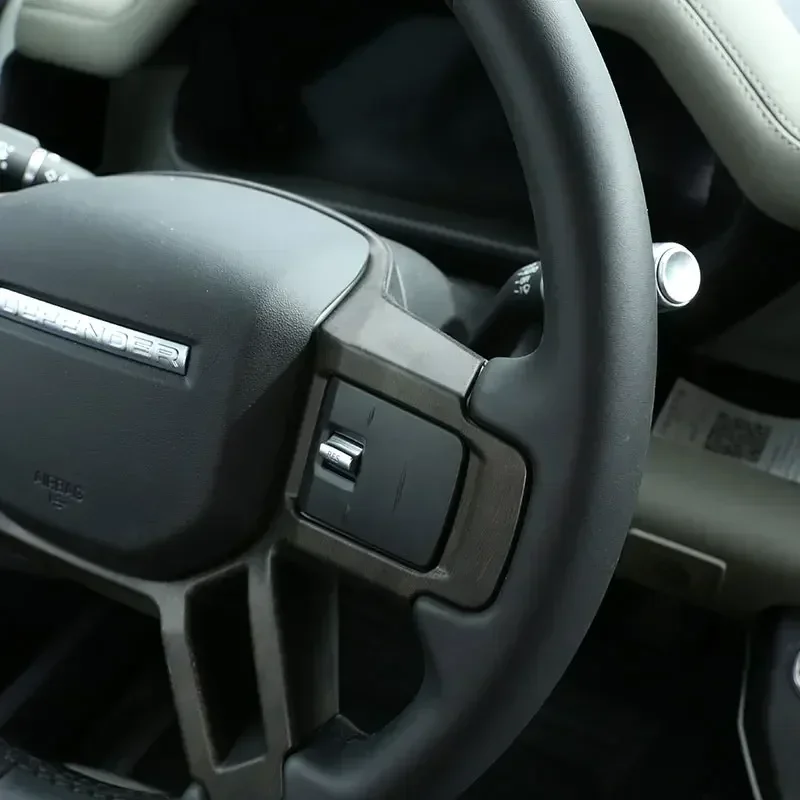 

ABS Carbon Fiber Car Steering Wheel Frame Cover Trim Interior Car Accessories For Land Rover Defender 90 110 130 2020-2025