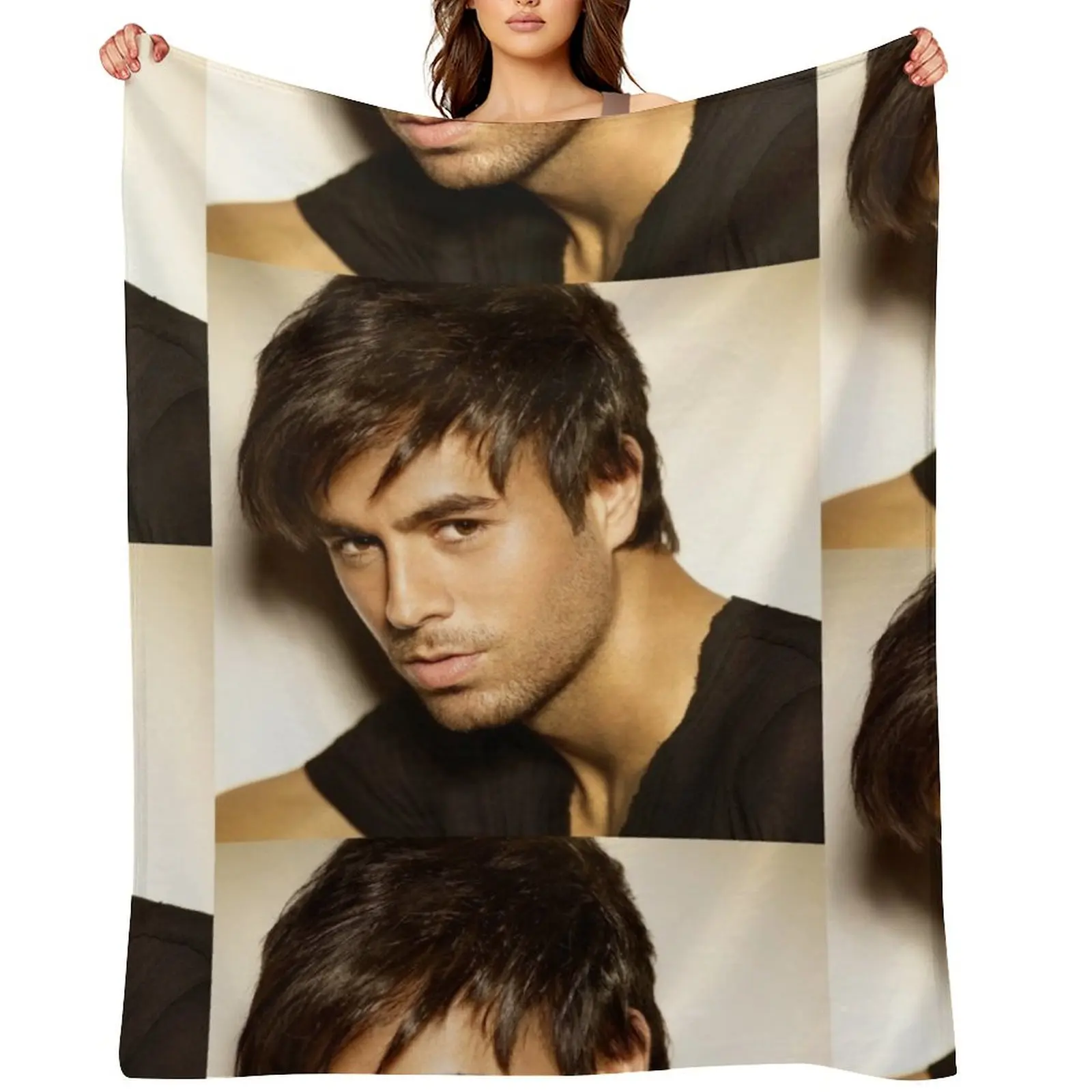 

rumahuya enrique iglesias Throw Blanket Camping For Decorative Sofa Extra Large Throw Multi-Purpose Blankets