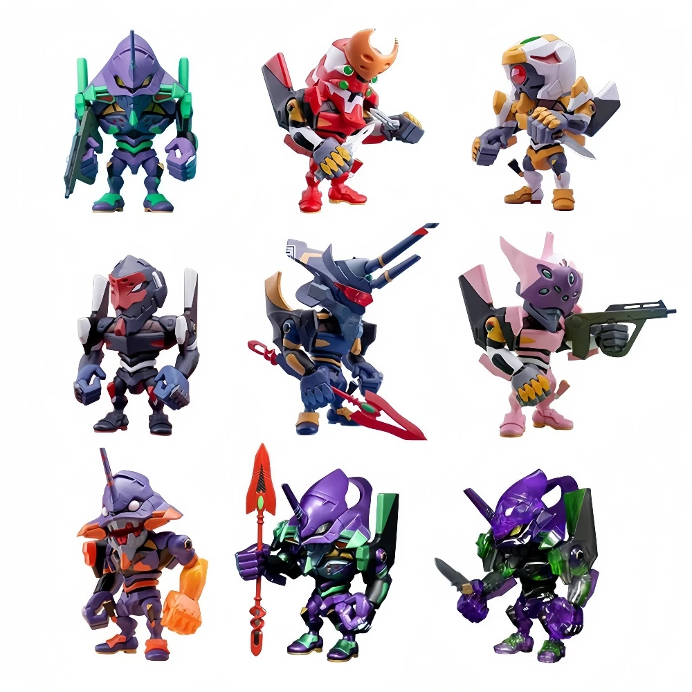 حقيقي جديد إيفا Evangelion لطيف Q نمط صغير الفينيل سلسلة صندوق أعمى أنيمي نموذج لجسم حلية زخرفة زخارف مكتب لعب هدايا الأطفال #6