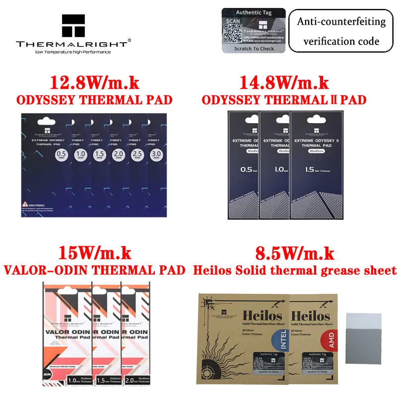 Thermalright-ODYSSEY Silicone Heat Dissipation Pad, CPU, GPU Graphics Card, Thermal Pad, Motherboard Grease Pad, Multi-Size