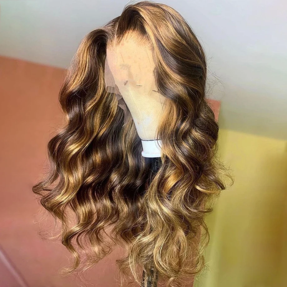 

Soft Long HIghlight Glueless Blonde 28'' Body Wave 5x5 Silk Base Jewish Human Hair Wig BabyHair HD Lace European Hair Preplucked