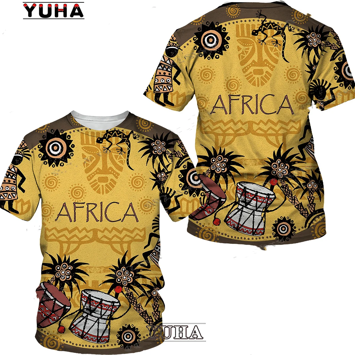 Ethnic Style 3D Print Graphic Tees Unisex Dashiki Clothes Summer African Men\'s Short Sleeve T Shirt Street Fashion Outfits Men